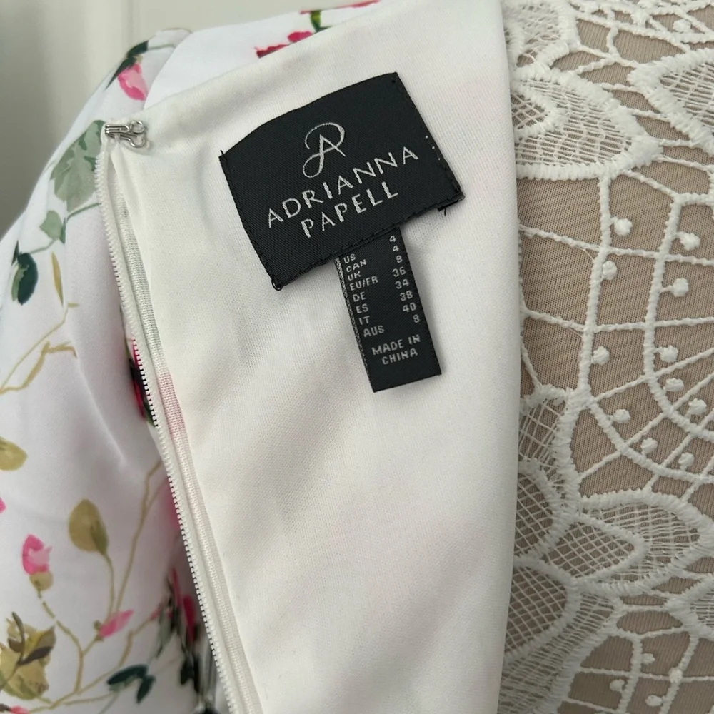 Adrianna Papell floral dress, size 4 - Picture 3 of 5